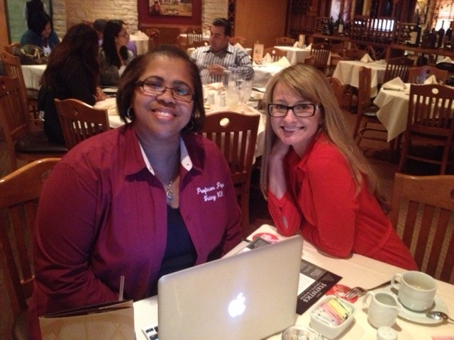Michelle Smith and Myself working lunch